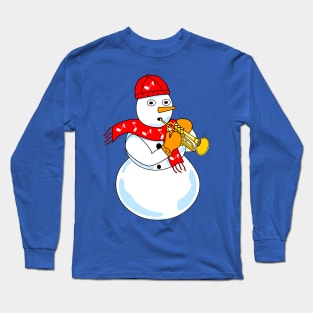 Trumpet Snowman Long Sleeve T-Shirt